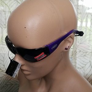 Z87 purple motorcycle Sunglasses Padded strap nwt